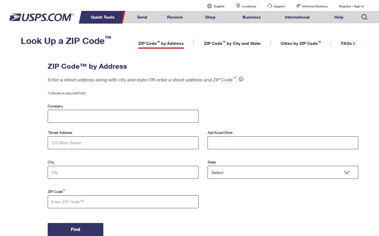 Leland ZIP code directory using the official USPS address lookup